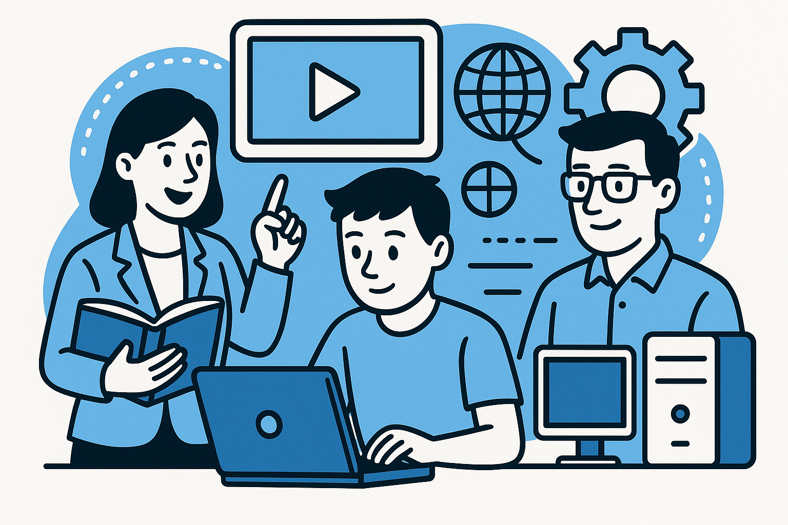 Symbolbild: Wir begleiten Schulen bei der sinnvollen Nutzung digitaler Medien.